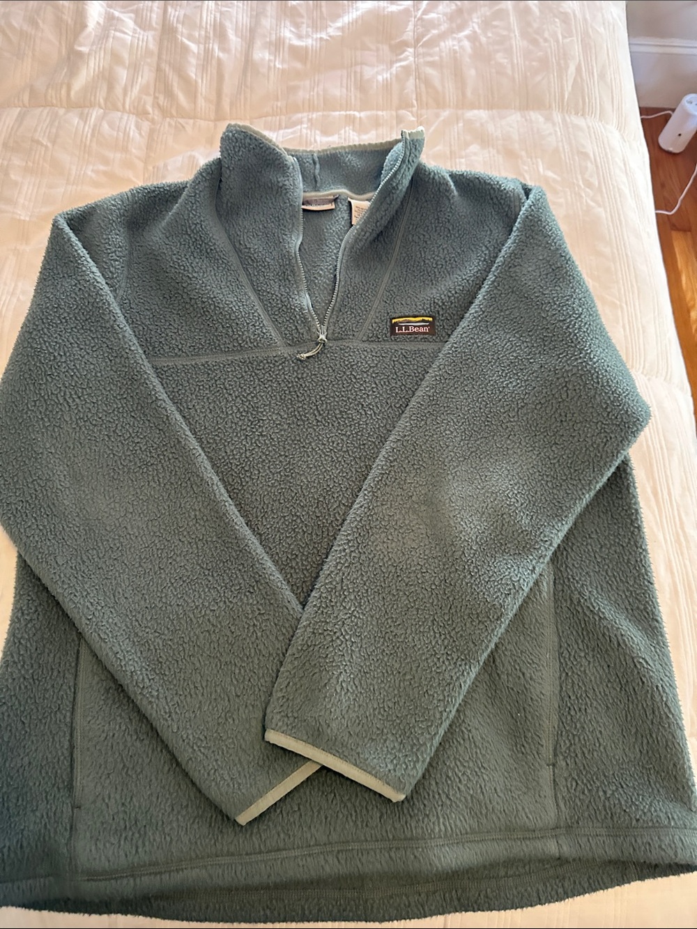 L.L. Bean Men’s Sage Green Half-Zip Fleece Pullover